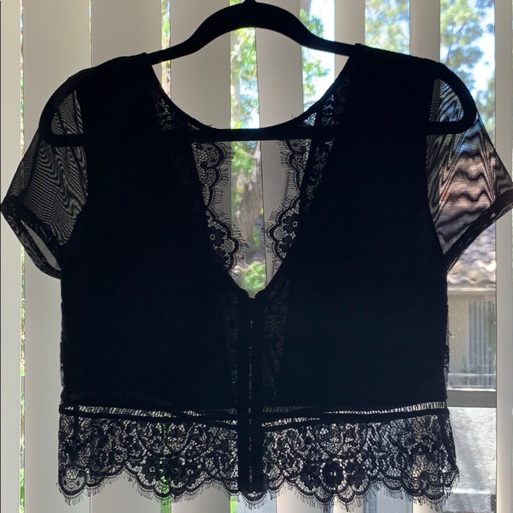 low cut mesh crop top